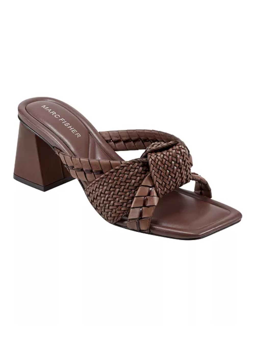 Marc Fisher Women's Macki Sqaure Toe Slip-on Dress Sandals 9.5